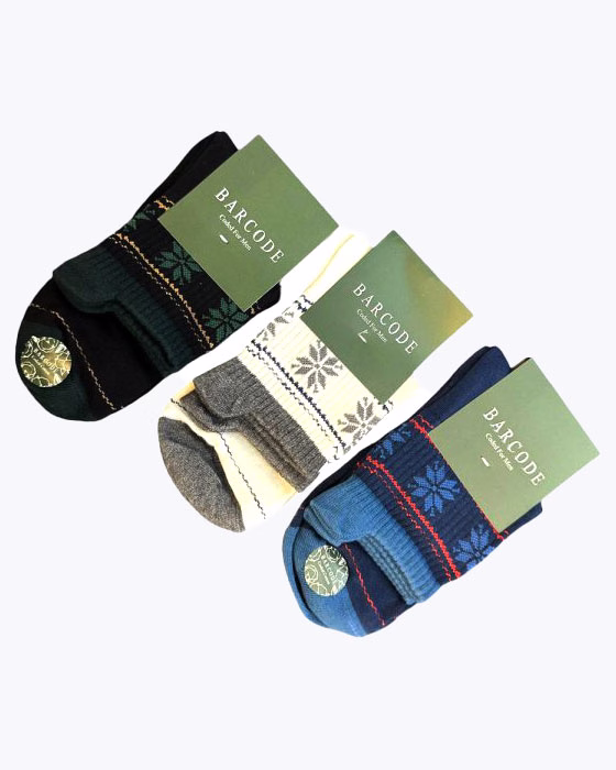 جوراب نیم ساق سه پاشنه طرحدار زنانه BARCODE